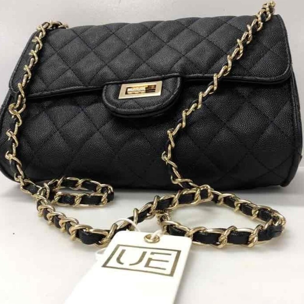 Urban Expressions Black Quilted Crossbody Bag